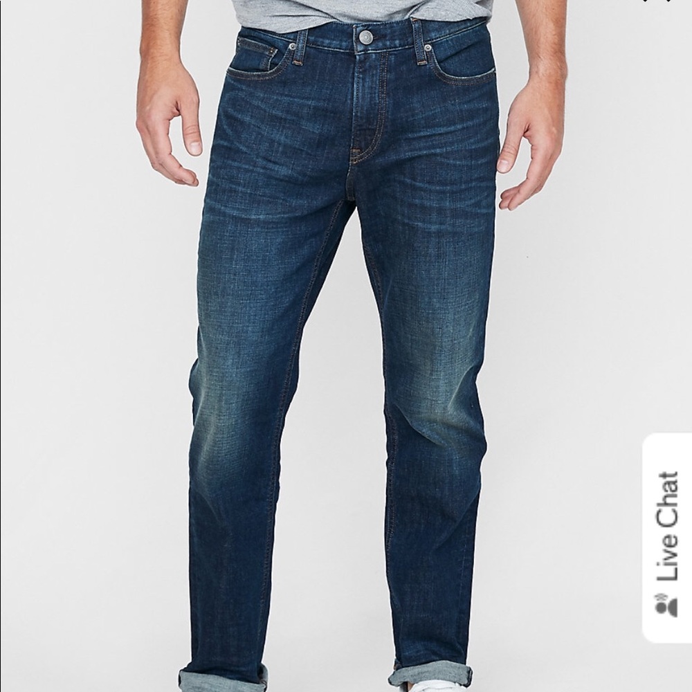 Express jeans classic straight dark wash